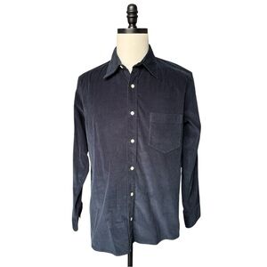 J. Crew Stretch Flannel button down long sleeve black shirt | large